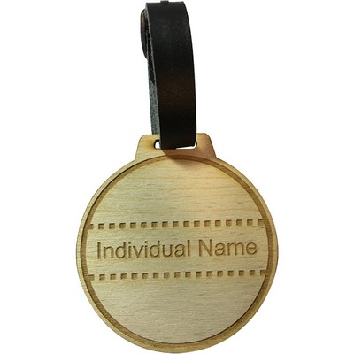 Wood Golf Bag Tags - 2" H x 2" W