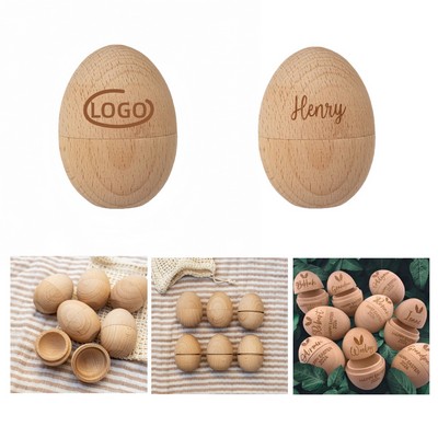 Personalized Engraved Wooden Easter Egg Shell