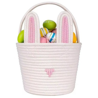 Seersucker Bunny Ear Easter Baskets