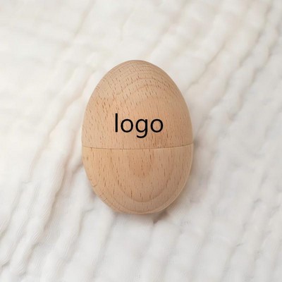Hollow Natural Wooden Easter Egg Container