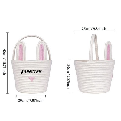 Bunny Ear Easter Basket Seersucker Easter Egg Bags